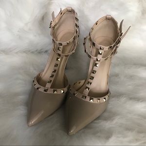 Studded Nude Heels